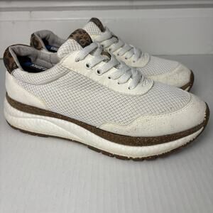 OTBT Flash Platform Sneaker Women's Size 8.5 Style 10137 white and leopard